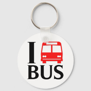 I Love Bus I Love The Bus Bus Keychain