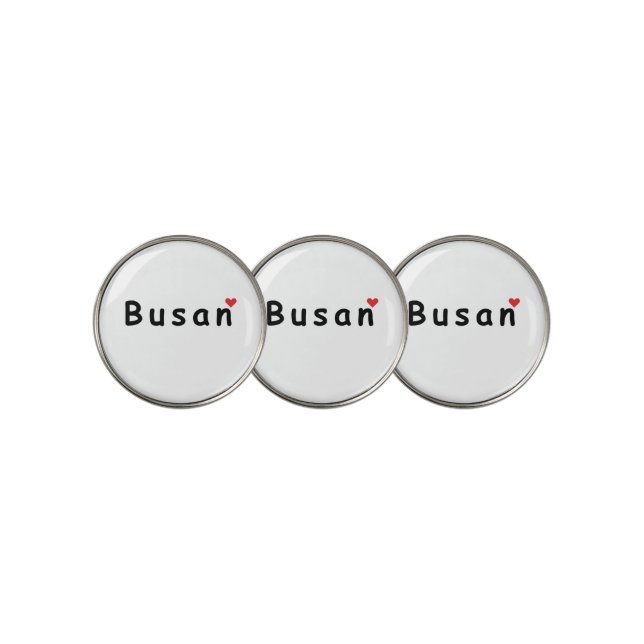 I love Busan Golf Ball Marker (3 Up)