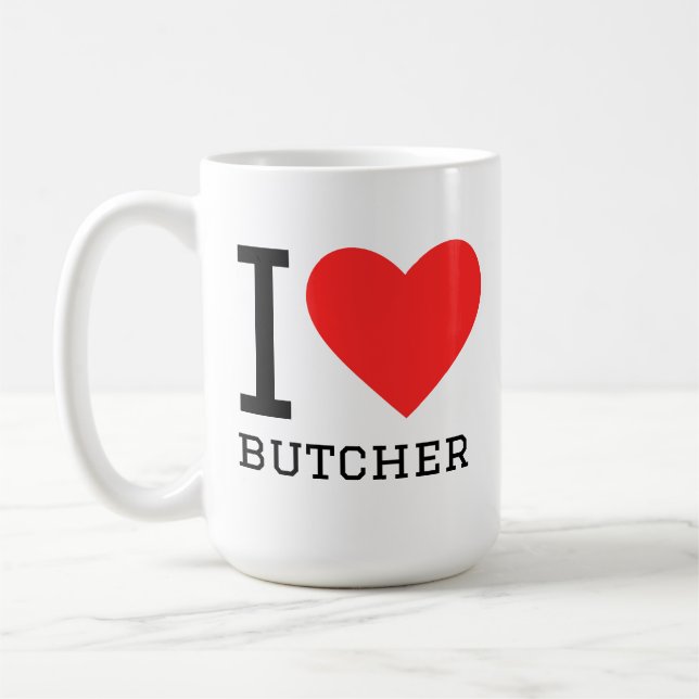 I love butcher shop coffee mug (Left)