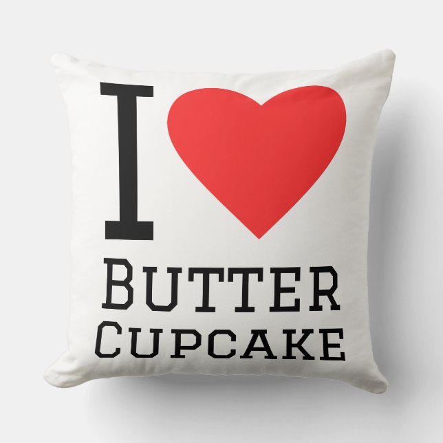 I love butter cupcake  throw pillow (Front)