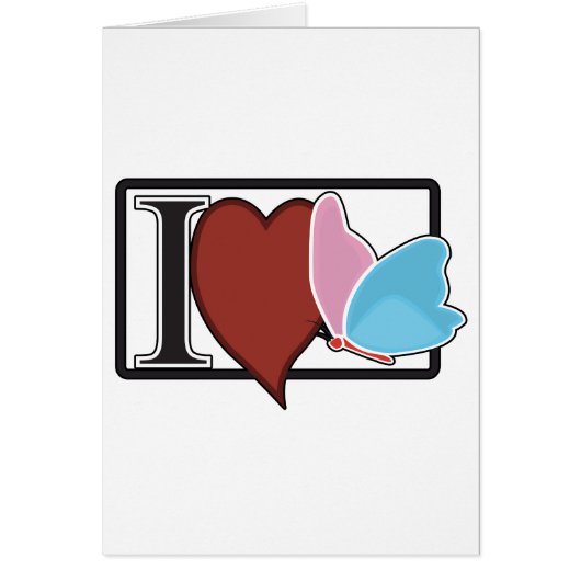 I Love Butterflies Cards (Front)
