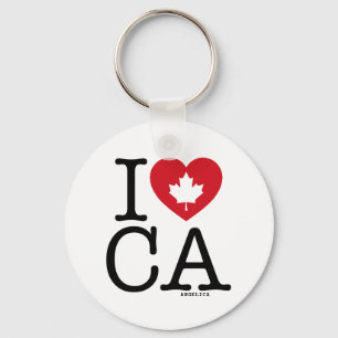 I Love CA I Love Canada Custom Keychain