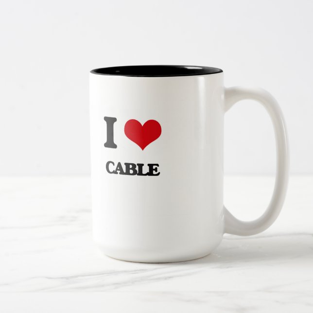 I love Cable Two-Tone Coffee Mug (Right)