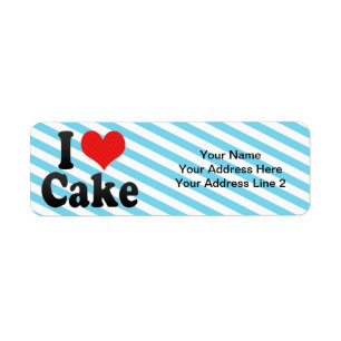 I Love Cake Label