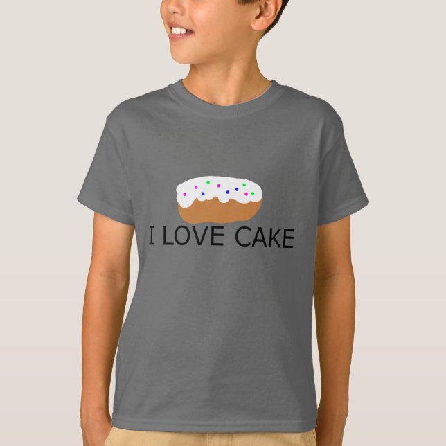 I Love Cake T-Shirt  Girls/Boys (Front)