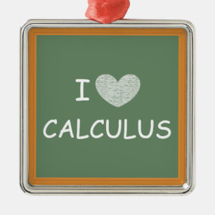I Love Calculus Metal Ornament