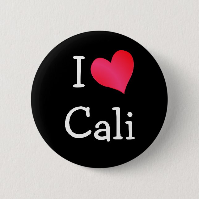 I Love Cali Pinback Button (Front)