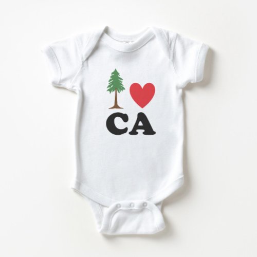 I Love California Baby Bodysuit