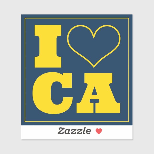 I Love California (Blue) Sticker (Sheet)