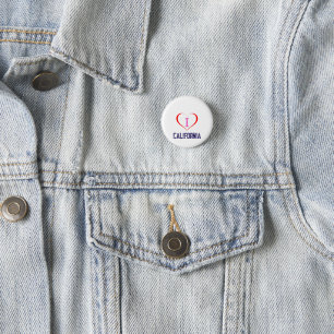 I Love California Button
