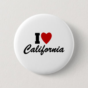 I Love California Button
