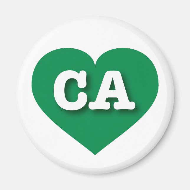 I love California - CA green heart Magnet (Front)