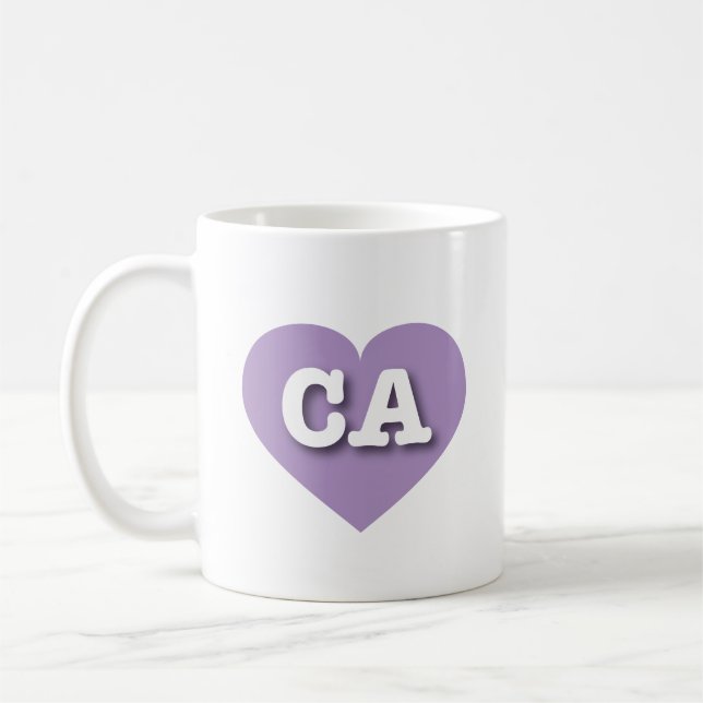 I love California - CA lavender heart Coffee Mug (Left)