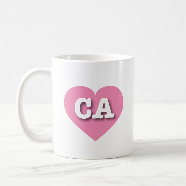 I love California - CA pink heart Coffee Mug (Left)