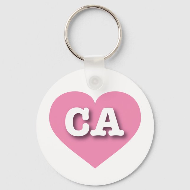 I love California - CA pink heart Keychain (Front)