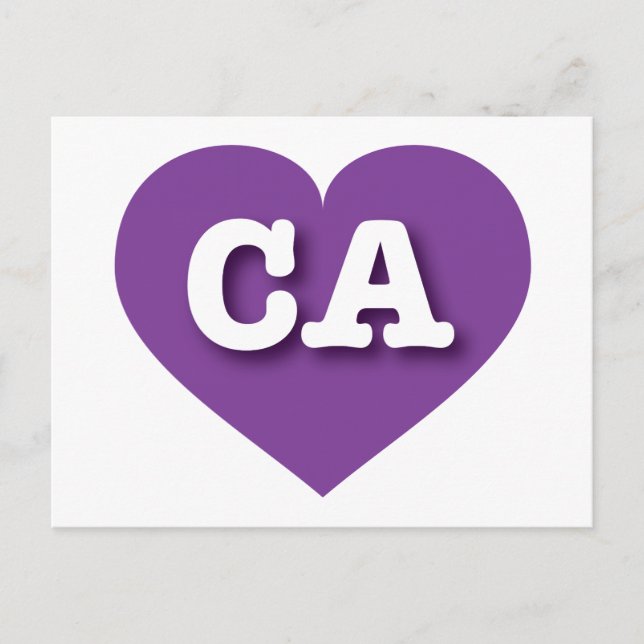 I love California - CA purple heart Postcard (Front)