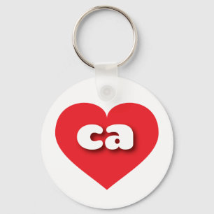 I love California - ca red heart Keychain