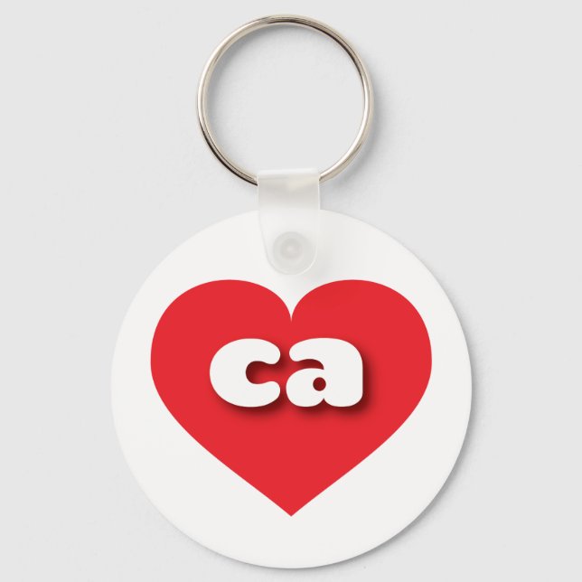 I love California - ca red heart Keychain (Front)