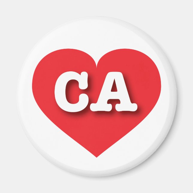 I love California  - CA red heart Magnet (Front)