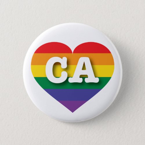 I love California  Gay Pride Button