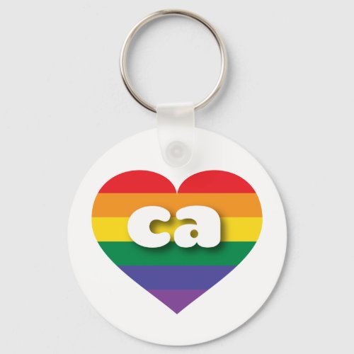 I love California  Gay Pride Keychain