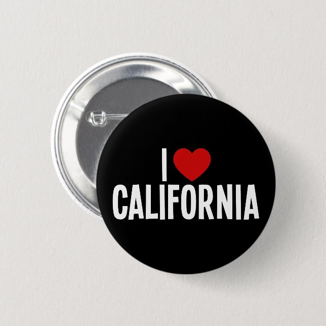 I Love California I Heart California Round Button (Front & Back)