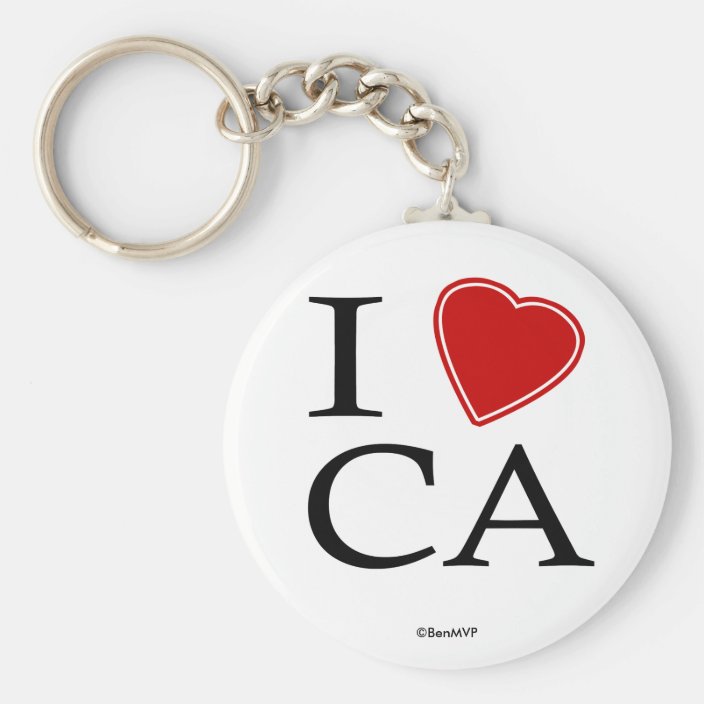 I Love California Keychain
