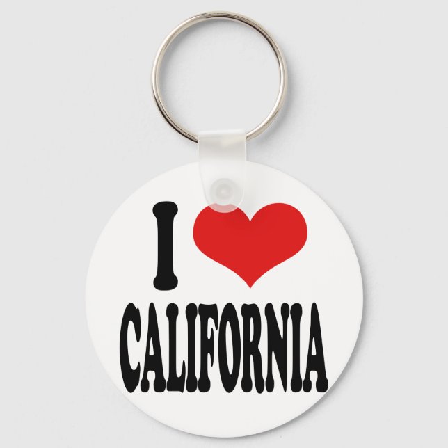 I Love California Keychain (Front)