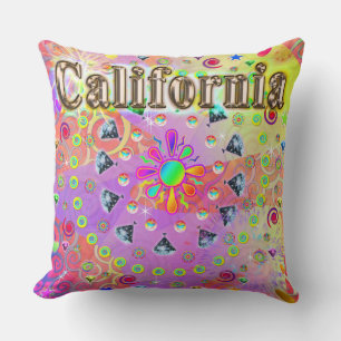 I LOVE California Lucky Golden Pillow