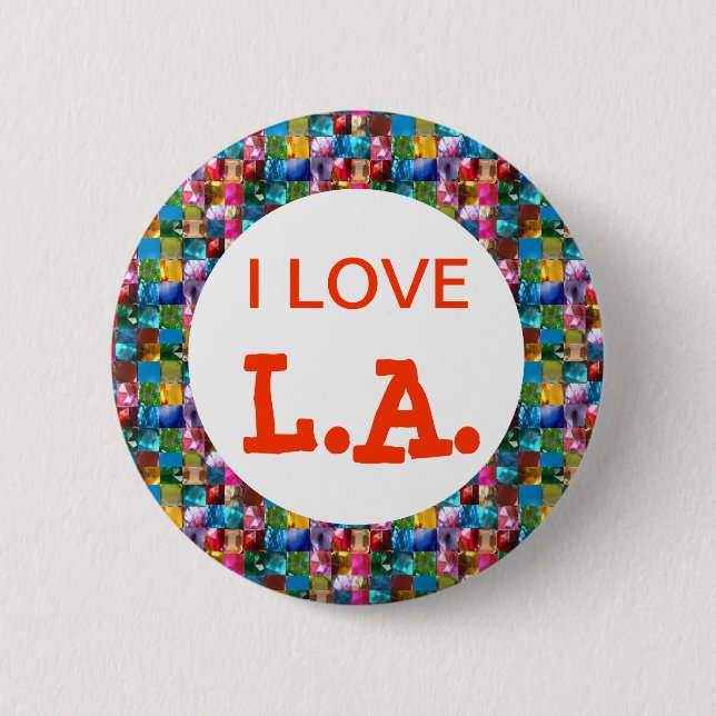 I LOVE CALIFORNIA PINBACK BUTTON (Front)
