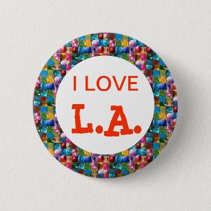 I LOVE CALIFORNIA PINBACK BUTTON