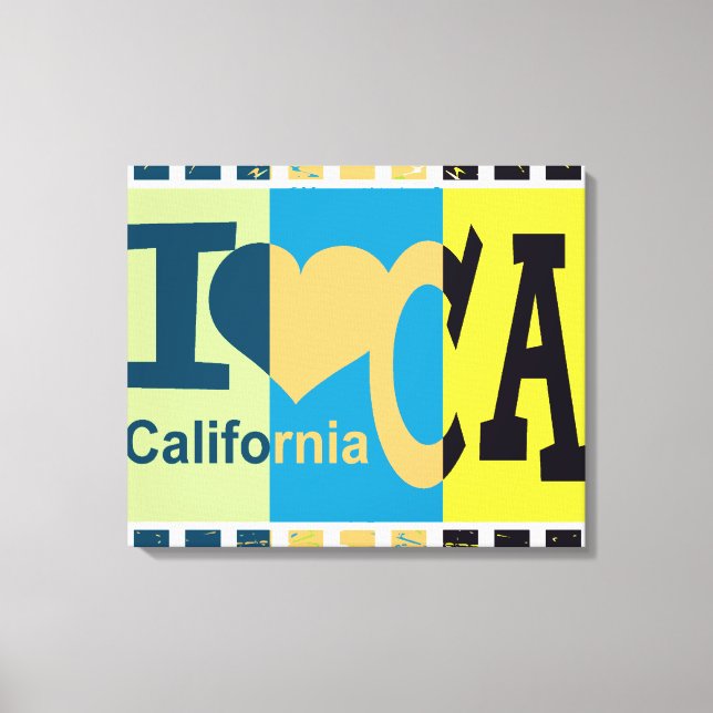 I love California - Pop art Canvas Print (Front)
