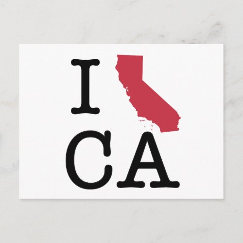 I Love California Postcard