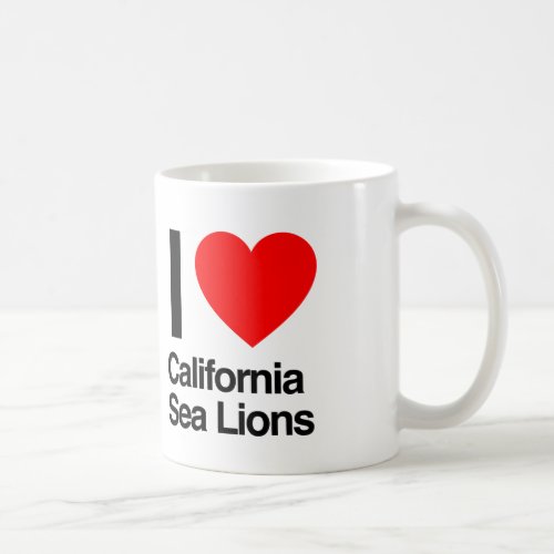 i love california sea lions coffee mug