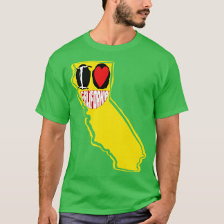 I Love California Smiling Happy Face T-Shirt