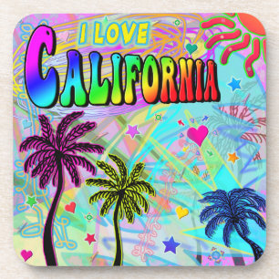 I LOVE California Vivid Romance Coaster