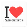 I love calisthenics square sticker