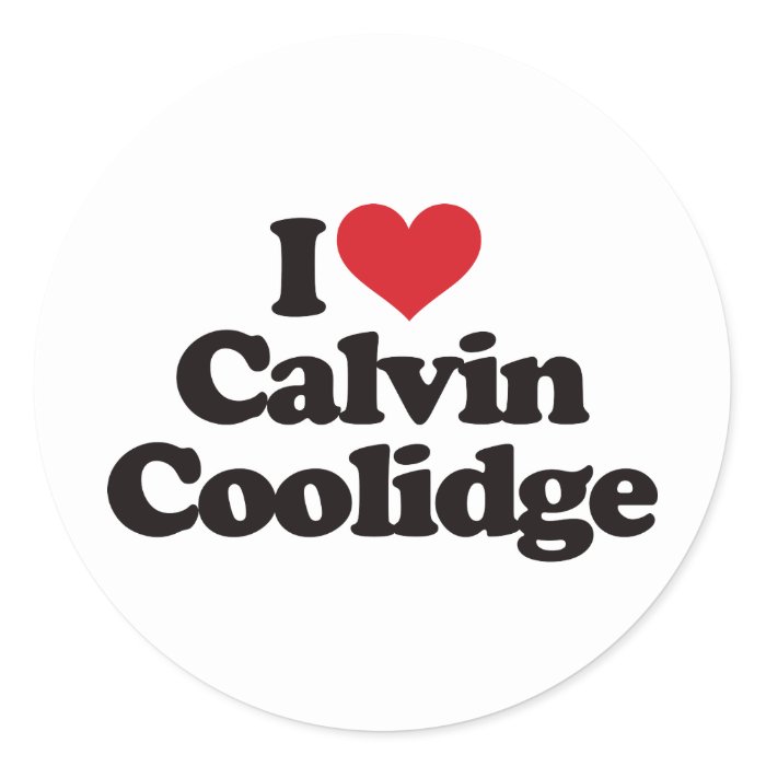 I Love Calvin Coolidge Stickers