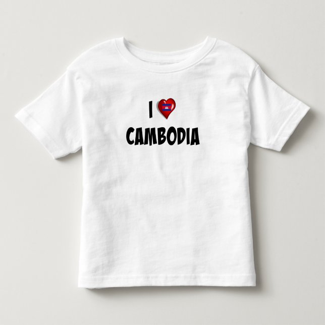 I Love Cambodia, flag of Cambodia Toddler T-shirt (Front)