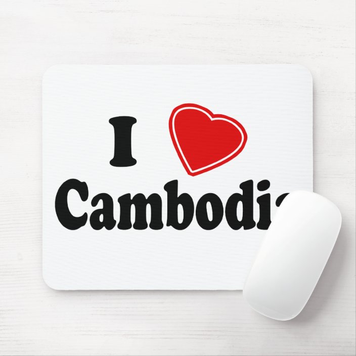 I Love Cambodia Mouse Pad