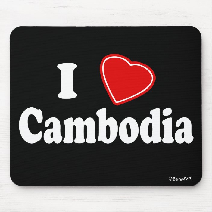 I Love Cambodia Mousepad