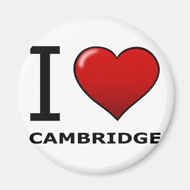 I LOVE CAMBRIDGE, MA - MASSACHUSETTS MAGNET (Front)