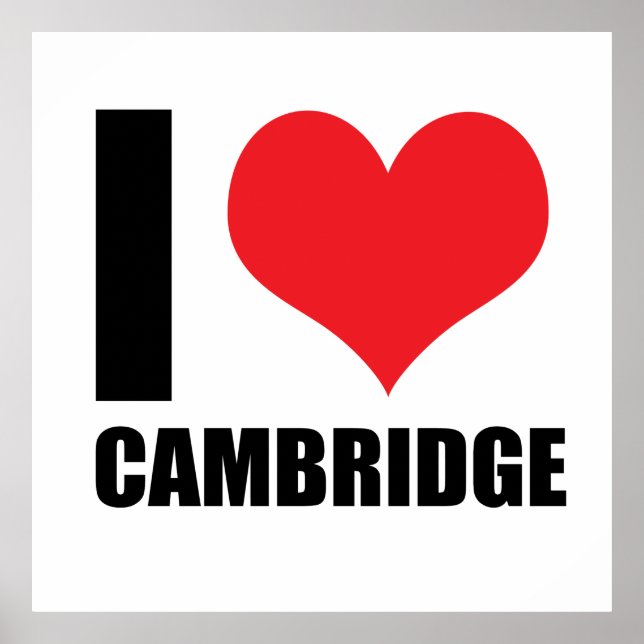 I love Cambridge  Poster (Front)