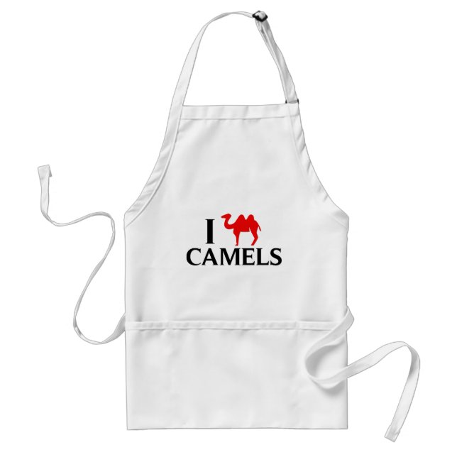 I Love Camels Adult Apron (Front)
