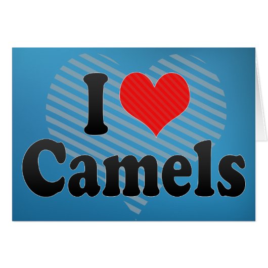 I Love Camels Cards (Front Horizontal)