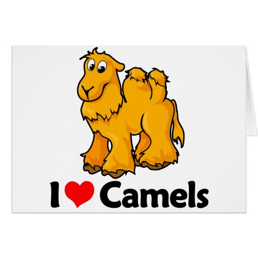 I Love Camels Cards (Front Horizontal)