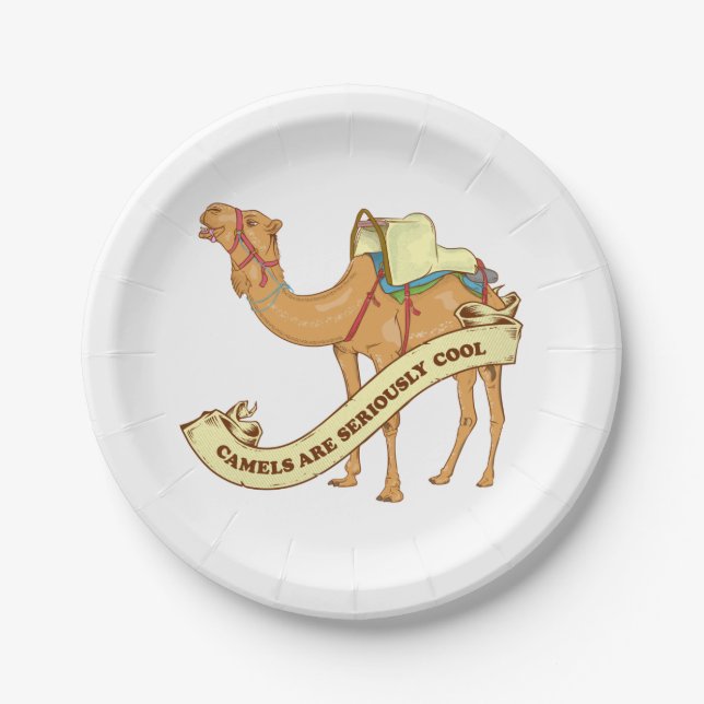 I love camels paper plates (Front)