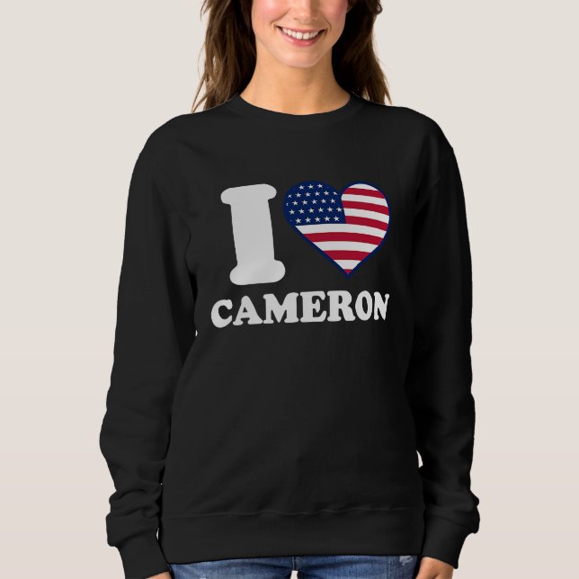 I love Cameron I heart Cameron Sweatshirt (Front)