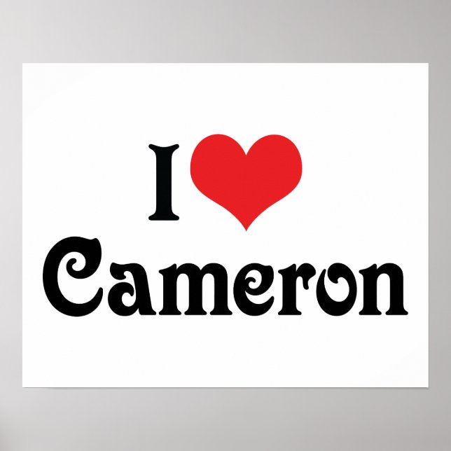 I Love Cameron Poster (Front)