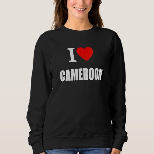 I Love Cameroon African Football Summer Holidays Sweatshirt